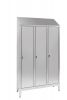 IN-S50.694.00.430 3-door 3-seater Aisi 430 stainless steel dressing cabinet with dirty / clean partition Cm. 120X50X215H