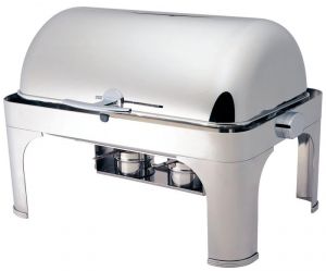CD6502 Chafing dish Rectangular con tapa acero inoxidable Roll top 180°