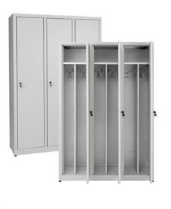 IN-Z.694.00 Dressing cabinet 3 Doors plasticized zinc - Dim. 120x40x180 H