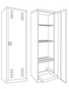 IN-Z.694.11 Cabinet for phytosanitary zinc coated 100x45x200 H