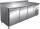 G-SNACK3200TN - Table réfrigérée ventilée en acier inoxydable - 3 portes avec rebord 