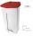 T102037 Mobile plastic pedal bin White Red 120 liters (Pack of 3 pieces)