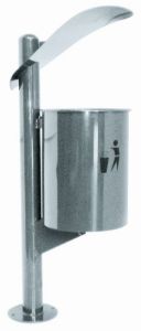 T106061 Stainless steel litter bin for outdoor areas 30 liters