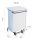 T791130 White Metal waste containers with pedal and wheels 70 liters