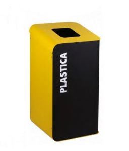 T789206 Cubo de basura para recogida selectiva de residuos 80 litros - Amarillo