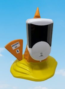 EG-IGI2 Cono de helado invertido con dispensador electrónico automático de jabón líquido insertado