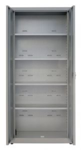 IN-Z.694.22 Storage Cabinet with 2 Plasticized Zinc Doors 90x40x180 H