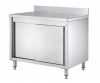 GDASR146A Cabinet table with sliding doors and splashback 1400x600x950