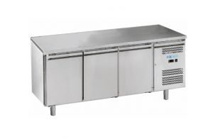 M-GN3100TN-FC Ventilated refrigerated counter in AISI201 stainless steel, 3 doors