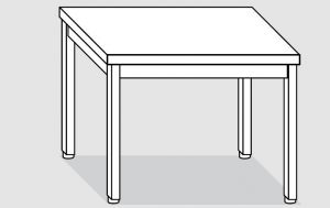 EUG2106-06 tavolo su gambe ECO cm 60x60x85h-piano liscio
