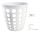 T906400 White Perforated Plastic paper bin 12 liters