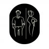 T719916 Man Woman pictogram bathroom Black aluminium